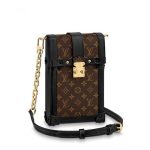 Louis Vuitton Vertical Trunk Pochette Brown M67873 Black M63913