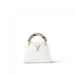 Louis Vuitton N98477 Capucines Mini Python Snow White